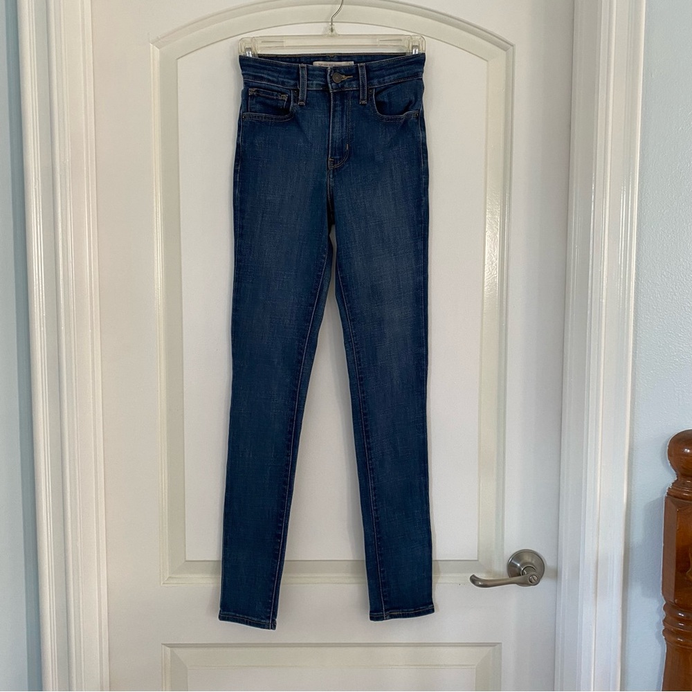 Levi's 721 High Rise Skinny Jeans Dark Wash Size 24